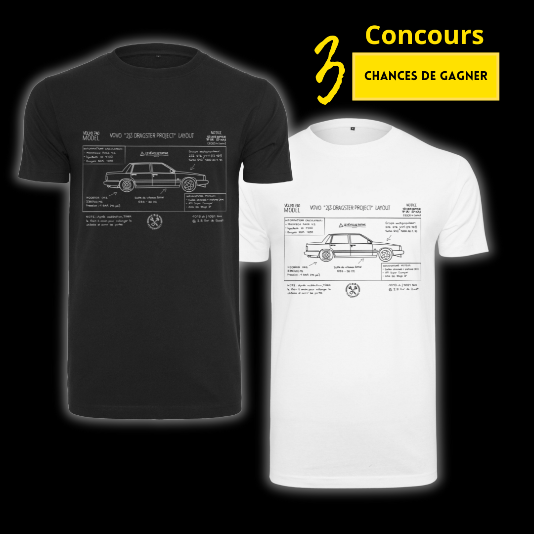 T-SHIRTS CONCOURS PACK Noir et Blanc